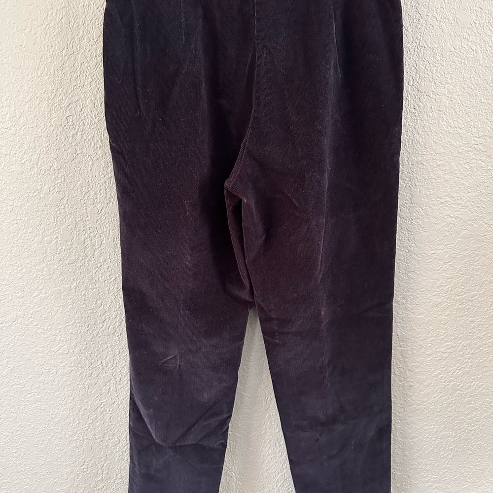 Dressbarn Dark Blue Corduroy Pants – Size 14, Tapered Leg - Picture 3 of 7